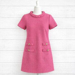 Tuckernuck Jackie Tweed Dress Vibrant Pink Size Small NWT